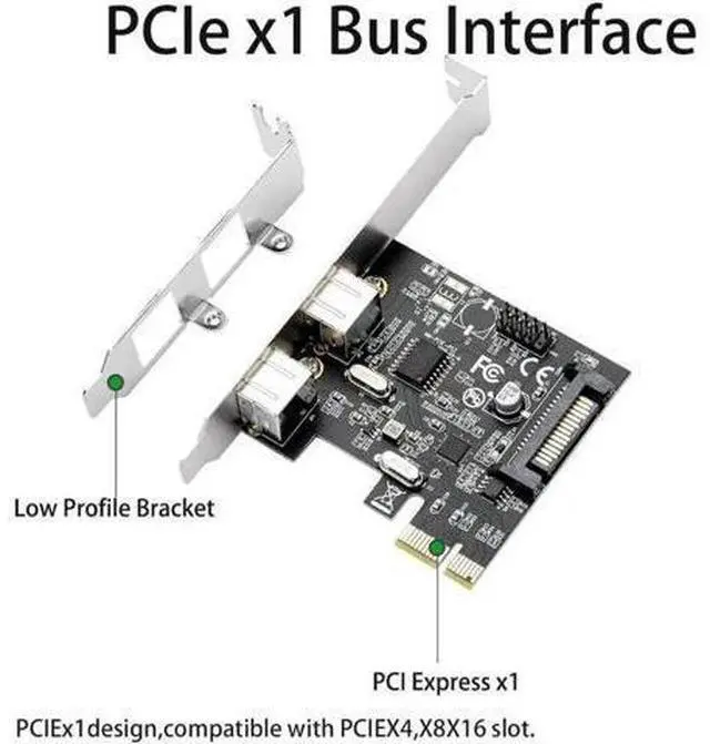 Main image of FOR PCI Express 2 Ports PPSS2 PS//2 for PC Keyboard Mouse Adapter Expansion Card with 4 Pin Power Connector