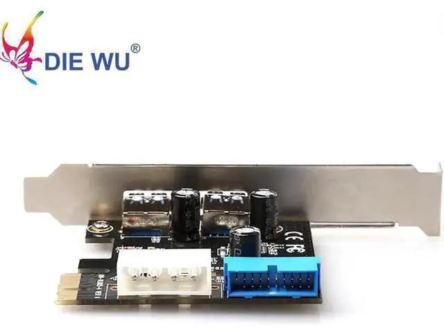 Alt view image 3 of 6 - New USB 3.0 PCI-E Expansion Card Adapter External 2 Port USB3.0 Hub Internal 20pin Connecter PCI-E Card TXB050
