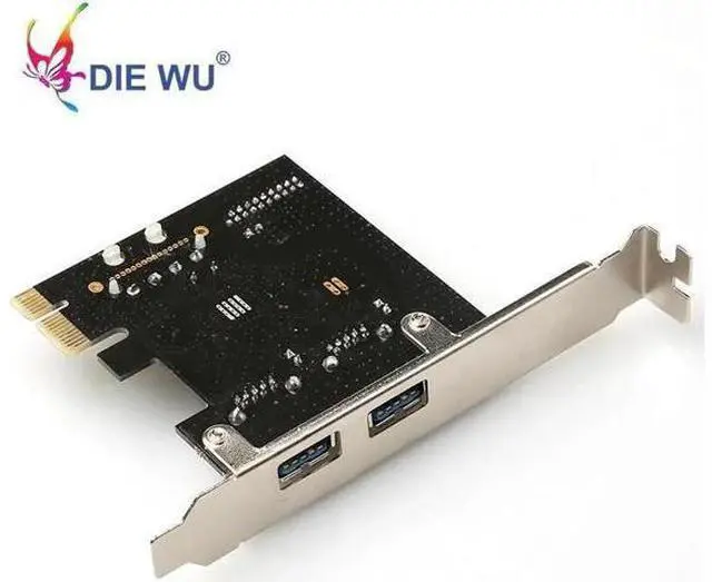 Alt view image 5 of 6 - New USB 3.0 PCI-E Expansion Card Adapter External 2 Port USB3.0 Hub Internal 20pin Connecter PCI-E Card TXB050