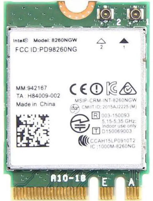 Main image of 802.11AC 8260NGW 2.4/5GHz+Bluetooth4.2 NGFF Wi-Fi Card 867M
