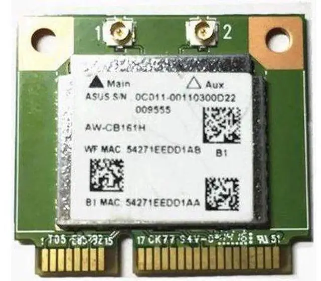 Main image of Azurewave AW-CB161H wireless ac WiFi+BT RTL8821AE 2.4/5.0 GHz Bluetooth 4.0 card