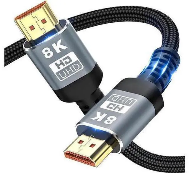 Main image of 8K HDMI 2.1 Cable 3.3FT, (Certified) Ultra HD 48Gbps High Speed 8K60 4K120 eARC RTX 3090 HDR10 4:4:4 HDCP 2.2&2.3 Dolby Compatible with Playstation 5/PS5, Xbox Series X, Roku/Fire/Sony/LG