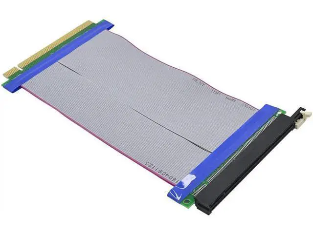 Alt view image 4 of 5 - 19CM PCI-E riser 16X to 16X Adapter Converter PCI Express Riser Card Extender Flexible Extension Ribbon Cable for Bitcoin Miner