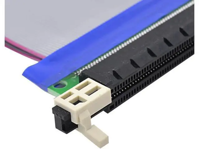 Alt view image 5 of 5 - 19CM PCI-E riser 16X to 16X Adapter Converter PCI Express Riser Card Extender Flexible Extension Ribbon Cable for Bitcoin Miner