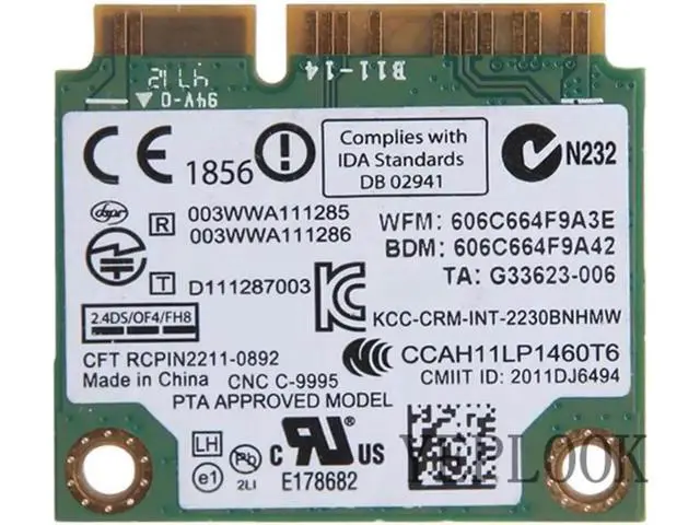 Alt view image 5 of 5 - 2230 2230BNHMW 300Mbps Wi-Fi+BT 4.0 Wireless-N Wi-Fi Adapter Half Mini PCI-e Wireless Wifi Wlan Card Network card