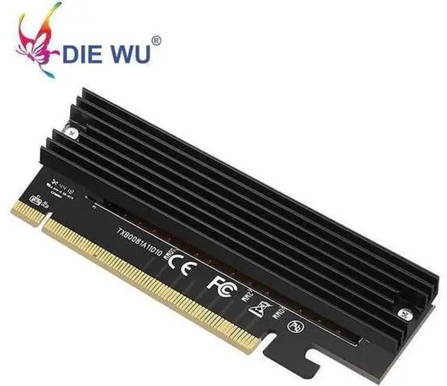 Alt view image 2 of 6 - M.2 NVME Adapter Expansion Card Support M Key PCI Express PCIe x16 to M.2 high speed Adapter riser card TXB008