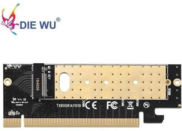 Alt view image 3 of 6 - M.2 NVME Adapter Expansion Card Support M Key PCI Express PCIe x16 to M.2 high speed Adapter riser card TXB008