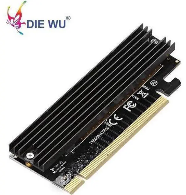 Alt view image 6 of 6 - M.2 NVME Adapter Expansion Card Support M Key PCI Express PCIe x16 to M.2 high speed Adapter riser card TXB008