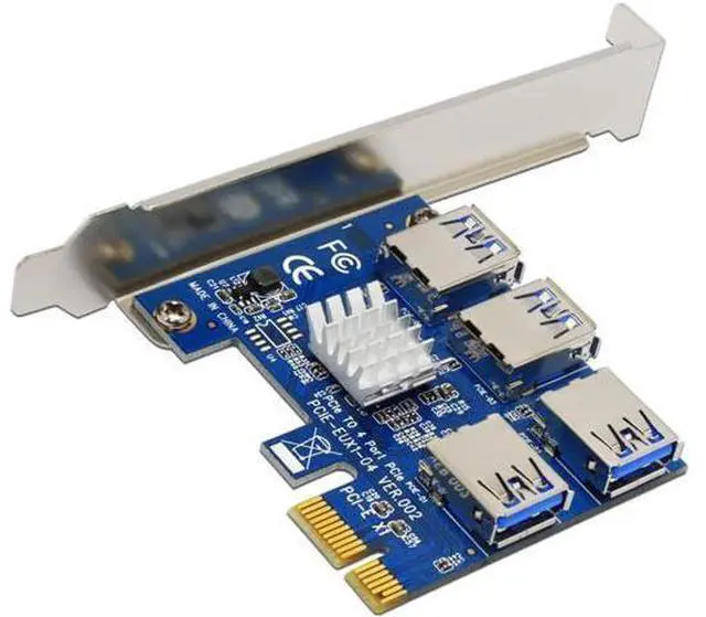 Alt view image 4 of 7 - PCIE 1 TO 4 PCI Express 1X Slots PCI-E X1 To PCI-E X16 Graphic Card Slot Riser Card Mini ITX To External 4 PCI-E Slot Adapter PCIe Port Multiplier Card For BTC LTC