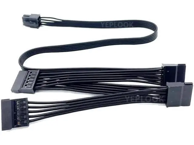 Alt view image 5 of 6 - Original Seasonic 6Pin To 4 Port Male SATA Modular Power Cables for Seasonic FOCUS PLUS 1000W 850W 750W 650W 550W Platinum Power