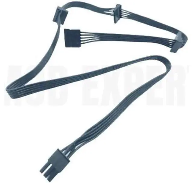 Alt view image 4 of 6 - Original Seasonic 6Pin to 4 SATA Angled HDD SSD Power Cable for Seasonic CORE GM-650, GM-550, GM-500 Semi Modular Power Supply