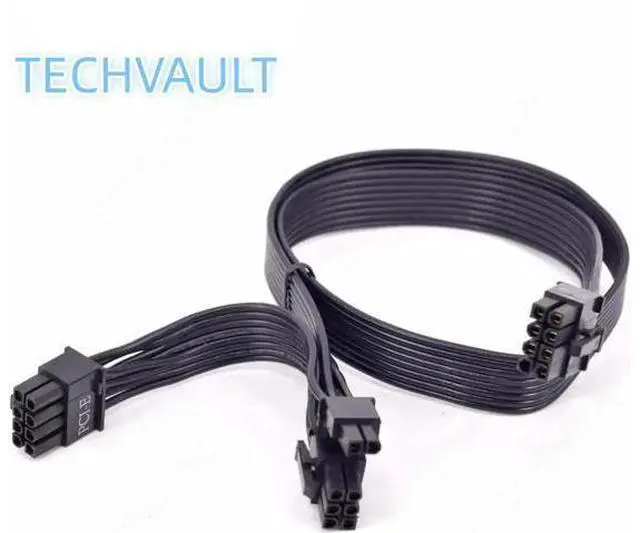 Main image of PCIe 8Pin to 2x8Pin (6+2Pin) GPU Power Cable, 60+20CM 18AWG High Durability Cable, Compatible with CoolerMaster GX/MWE V2 Series (GX550, GX650, GX750, GX850, GX1050, GX1250) for Graphics Card