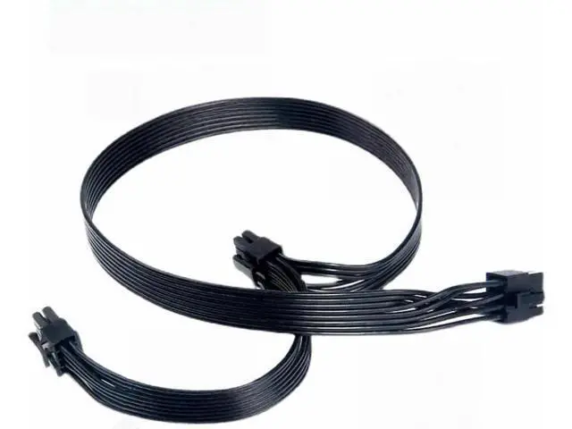 Alt view image 4 of 6 - PCIe 8Pin to 2x8Pin (6+2Pin) GPU Power Cable, 60+20CM 18AWG High Durability Cable, Compatible with CoolerMaster GX/MWE V2 Series (GX550, GX650, GX750, GX850, GX1050, GX1250) for Graphics Card
