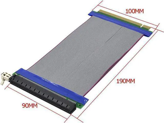 Main image of 19CM PCI-E riser 16X to 16X Adapter Converter PCI Express Riser Card Extender Flexible Extension Ribbon Cable for Bitcoin Miner