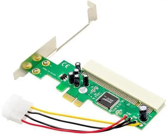 Alt view image 3 of 4 - PCI Express x1 to PCI Bridge Card PCI Express-to-PCI with 4-pin Power Connector ASM1083