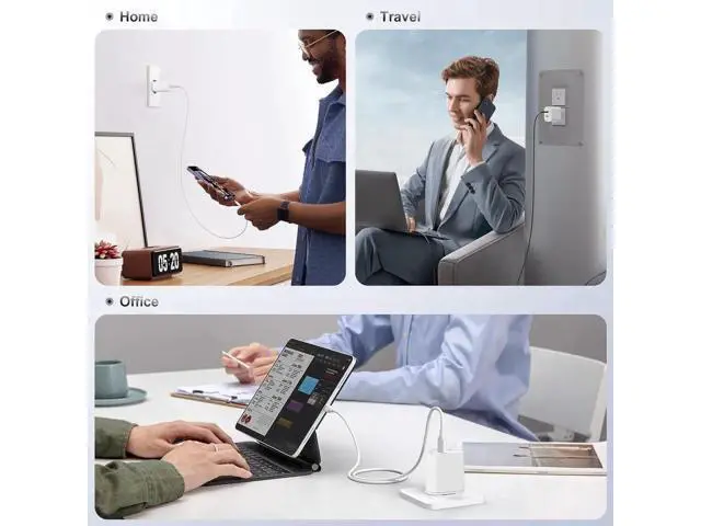 Alt view image 6 of 6 - iPhone 16 15 Charger: Fast Charging - USB C Charger - i Phone 16 Charging with 2 Pack Cable for iPhone 16/16 Plus/16 Pro/16 Pro Max/iPhone 15/15 Pro Max/