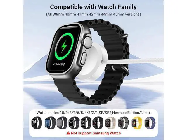 Alt view image 7 of 7 - for Watch Charger 4 in 2 Multi Charging Cable Type C/Lightning/Micro USB Nylon Braided Travel Vacation Essentials Compatible with iWatch Ultra/SE/10-1 for iPhone 16-11 Galaxy Phones(5FT)