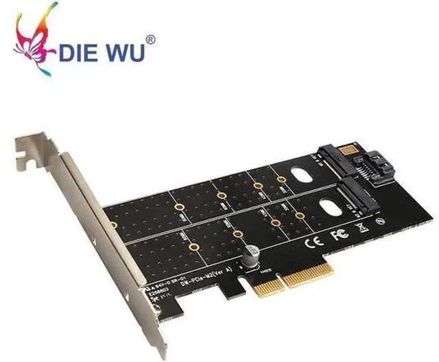 Main image of PCIe to M.2 NVMe SSD NGFF Riser Card PCI Express to M Key B Key SATA Port Expansion Converter Adapter Expansion Card TXB044