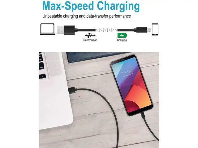 Alt view image 4 of 6 - Micro USB Cable 15Ft Extra Long Controller Charger Compatible with PS4 PlayStation 4 Charger Cord Fast Android USB Charging Cable Black