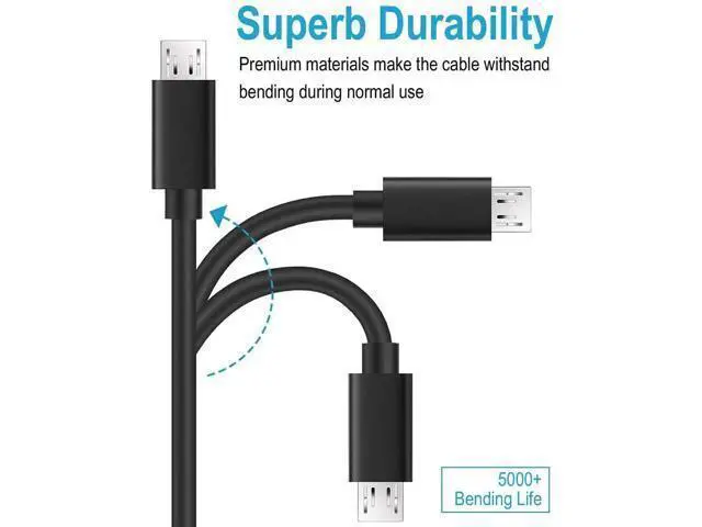 Alt view image 5 of 6 - Micro USB Cable 15Ft Extra Long Controller Charger Compatible with PS4 PlayStation 4 Charger Cord Fast Android USB Charging Cable Black