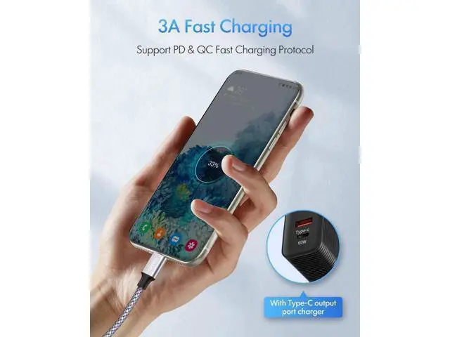 Alt view image 6 of 7 - USB C to USB C Cable 4ft 2-Pack 60W USBC to USBC Cord Type C to C Charger Cable Fast Charging for iPhone 16/15 Pro Max/Plus/Pro for MacBook Pro Air/iPad for Galaxy S24 S23