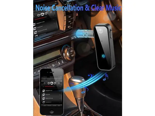 Alt view image 4 of 7 - Bluetooth 5.0 Adapter 3.5mm Jack Aux Dongle 2-in-1 Wireless Transmitter Receiver for Car TV Audio Headphones Speakers Projector