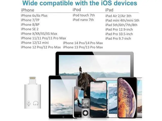 Alt view image 4 of 6 - USB C Female to Lightning Male Adapter Lightning Male to USB-A Female USB 3.0 OTG Connector for iPhone 14/13/12/11/Pro Max/iPad/iPod/AirPods Audio Microphone Support Recording Not Support Calling