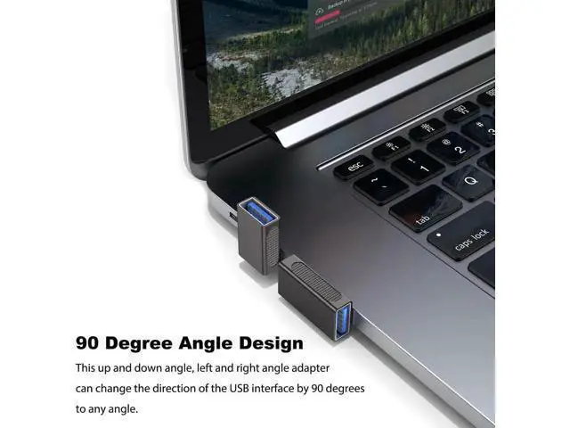 Alt view image 6 of 6 - 90 Degree USB 3.0 Adapter (4 Pack) Up Down Left and Right Angle USB-A Male to Female Extender Connector