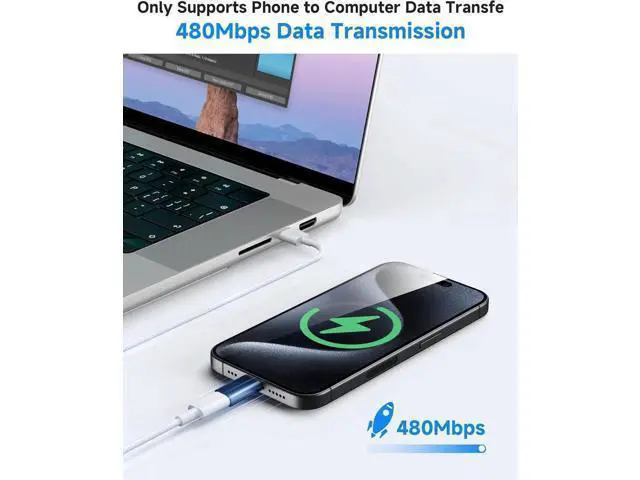 Alt view image 6 of 6 - MFi Certified 27W USB C to Lightning Adapter (4 Pack) - Fast Charging Data Sync Lightning to USB Type C Cable Adapter for iPhone14/13/12 Series iPad AirPods with Anti-Lost Loop Not for Audio/OTG