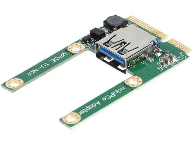 Alt view image 6 of 7 - Mini PCIe mPCIe to USB 2.0 Port Card Support USB WiFi Bluetooth Adapter Reader E