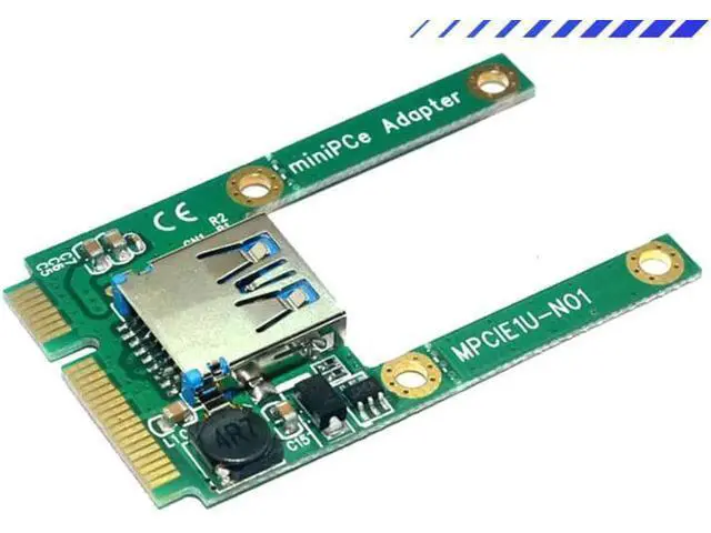 Alt view image 7 of 7 - Mini PCIe mPCIe to USB 2.0 Port Card Support USB WiFi Bluetooth Adapter Reader E