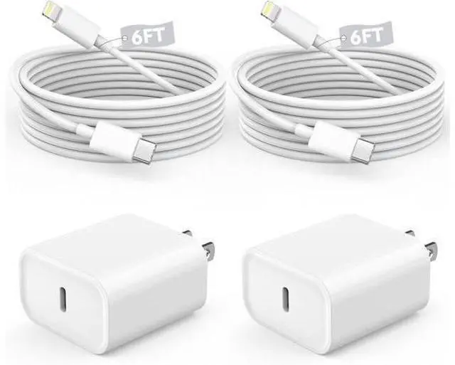 Main image of Fast Charger iPhone,iPhone Charger Fast Charging 2Pack USB C Wall Charger Block Fast i Phone Chargers 6FT Type-C USB C to Lightning Cable Cord for iPhone14/14Plus/13/12/11 Pro Max,Mini,8,iPad/AirPods