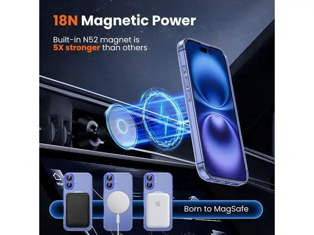 Alt view image 4 of 7 - 3 in 1 for iPhone 16 Case Clear with MagSafe Not Yellowing Screen Protector*1 Camera Lens Protector*1 Military-Grade Protection for iPhone 16 Phone Case 6.1 inch Clear
