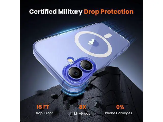 Alt view image 5 of 7 - 3 in 1 for iPhone 16 Case Clear with MagSafe Not Yellowing Screen Protector*1 Camera Lens Protector*1 Military-Grade Protection for iPhone 16 Phone Case 6.1 inch Clear