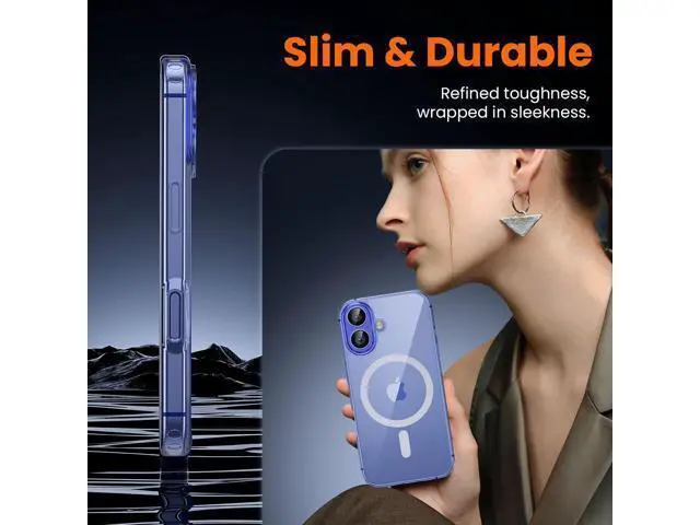 Alt view image 7 of 7 - 3 in 1 for iPhone 16 Case Clear with MagSafe Not Yellowing Screen Protector*1 Camera Lens Protector*1 Military-Grade Protection for iPhone 16 Phone Case 6.1 inch Clear