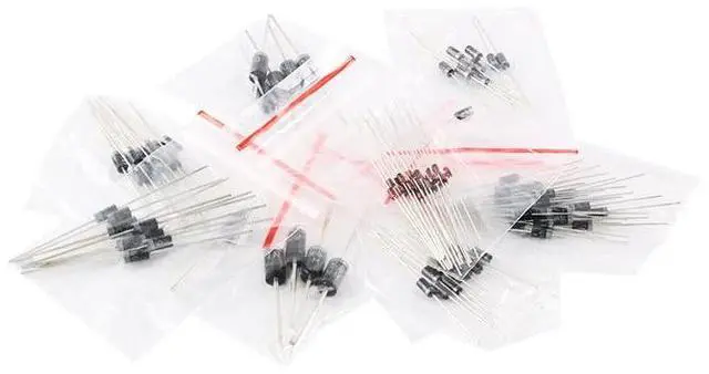 Main image of Diode Assortment Kit 200Pcs Multi-Purpose 8 Value Rectifier, Schottky, Recovery, Switching Diodes for DIY Projects,1N4148, 1N4007, 1N5819 1N5399 FR107 FR207 1N5408 1N5822