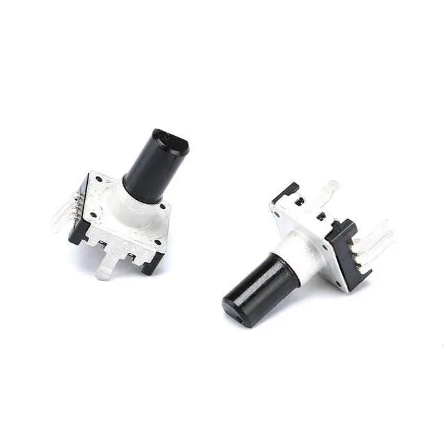Alt view image 2 of 6 - 10Pcs EC12 360 Degree Rotary Encoder Code Switch Digital Potentiometer E12 Audio Encoder 360°Rotating Encoder 3Pins 15MM D-Shaft
