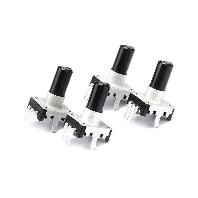 Alt view image 3 of 6 - 10Pcs EC12 360 Degree Rotary Encoder Code Switch Digital Potentiometer E12 Audio Encoder 360°Rotating Encoder 3Pins 15MM D-Shaft