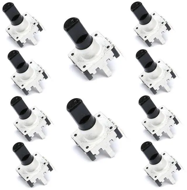 Main image of 10Pcs EC12 360 Degree Rotary Encoder Code Switch Digital Potentiometer E12 Audio Encoder 360°Rotating Encoder 3Pins 15MM D-Shaft
