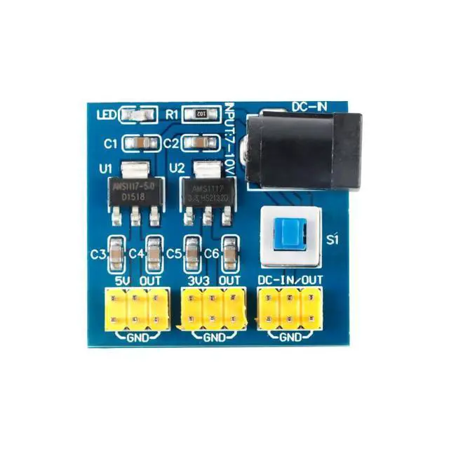 Alt view image 4 of 5 - 5Pcs AMS1117 Multi-Channel DC-DC Voltage Conversion Module 12V to 3.3V 5V 12V