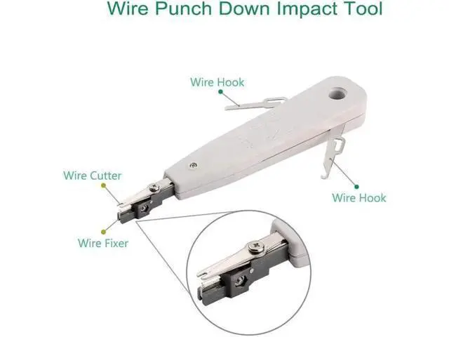 Alt view image 3 of 6 - 9 in 1 Professional Network Tool Kit, LAN Cable Maintenance Repair Set with RJ45 8P8C Connectors, Cable Tester, Crimp Pliers, Wire Stripper and Screwdriver