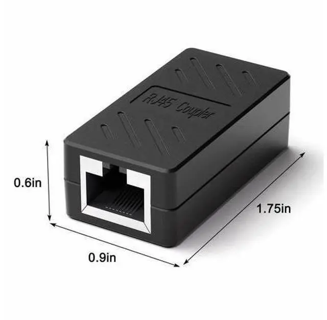 Alt view image 7 of 7 - RJ45 Inline Coupler, Female to Female Ethernet Cable Extender Connector, Cat5/Cat5e/Cat6/Cat7 Network Coupler Adapter for LAN Cable Extension, Black, 20 Pack