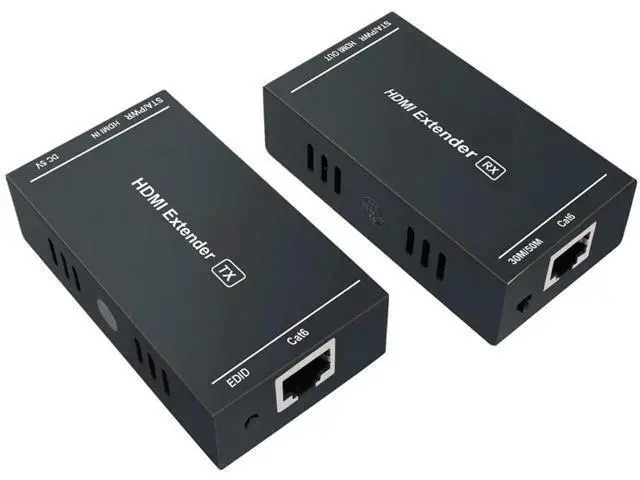 Alt view image 5 of 7 - 1080P@60Hz HDMI Extender Over Single Cat5e/Cat6/Cat7 Cable, Full HD 3D Uncompressed Transmission Up to 164Ft/50m, HDMI Transmitter and Receiver Kit with EDID & POC Function