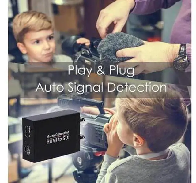 Alt view image 3 of 6 - HDMI to SDI Converter with Dual SDI Output & Audio Embedder, Supports 3G/HD-SDI Auto Format Detection, HDMI 1.3 Extender for Camera CCTV TV Studio (Black)
