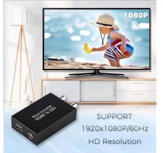 Alt view image 4 of 6 - HDMI to SDI Converter with Dual SDI Output & Audio Embedder, Supports 3G/HD-SDI Auto Format Detection, HDMI 1.3 Extender for Camera CCTV TV Studio (Black)