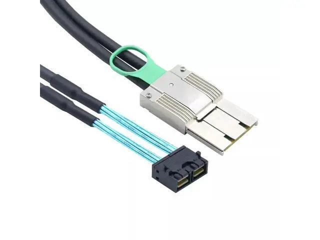Alt view image 2 of 6 - PCIe Mini SAS HD SFF-8088 68P I/O Male to 8 Ports SFF-8643 36P Male Adapter Cable 200CM