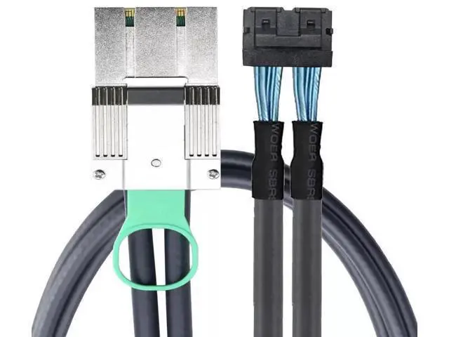 Alt view image 4 of 6 - PCIe Mini SAS HD SFF-8088 68P I/O Male to 8 Ports SFF-8643 36P Male Adapter Cable 200CM
