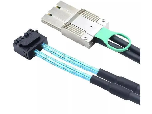 Alt view image 5 of 6 - PCIe Mini SAS HD SFF-8088 68P I/O Male to 8 Ports SFF-8643 36P Male Adapter Cable 200CM
