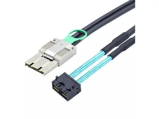 Alt view image 6 of 6 - PCIe Mini SAS HD SFF-8088 68P I/O Male to 8 Ports SFF-8643 36P Male Adapter Cable 200CM