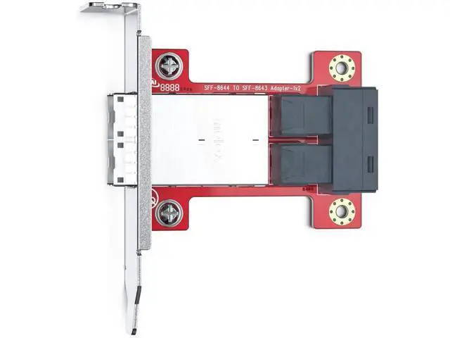 Alt view image 4 of 5 - Dual Port Mini SAS SFF-8643 to SFF-8644 PCIe 3.0 HBA Card, 12Gbps SAS/SATA Server RAID Controller Adapter